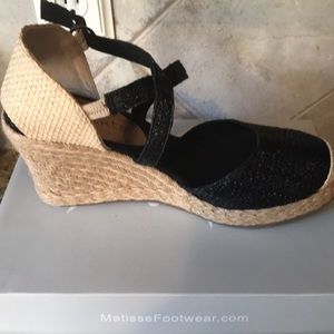 Black sandals black weeved